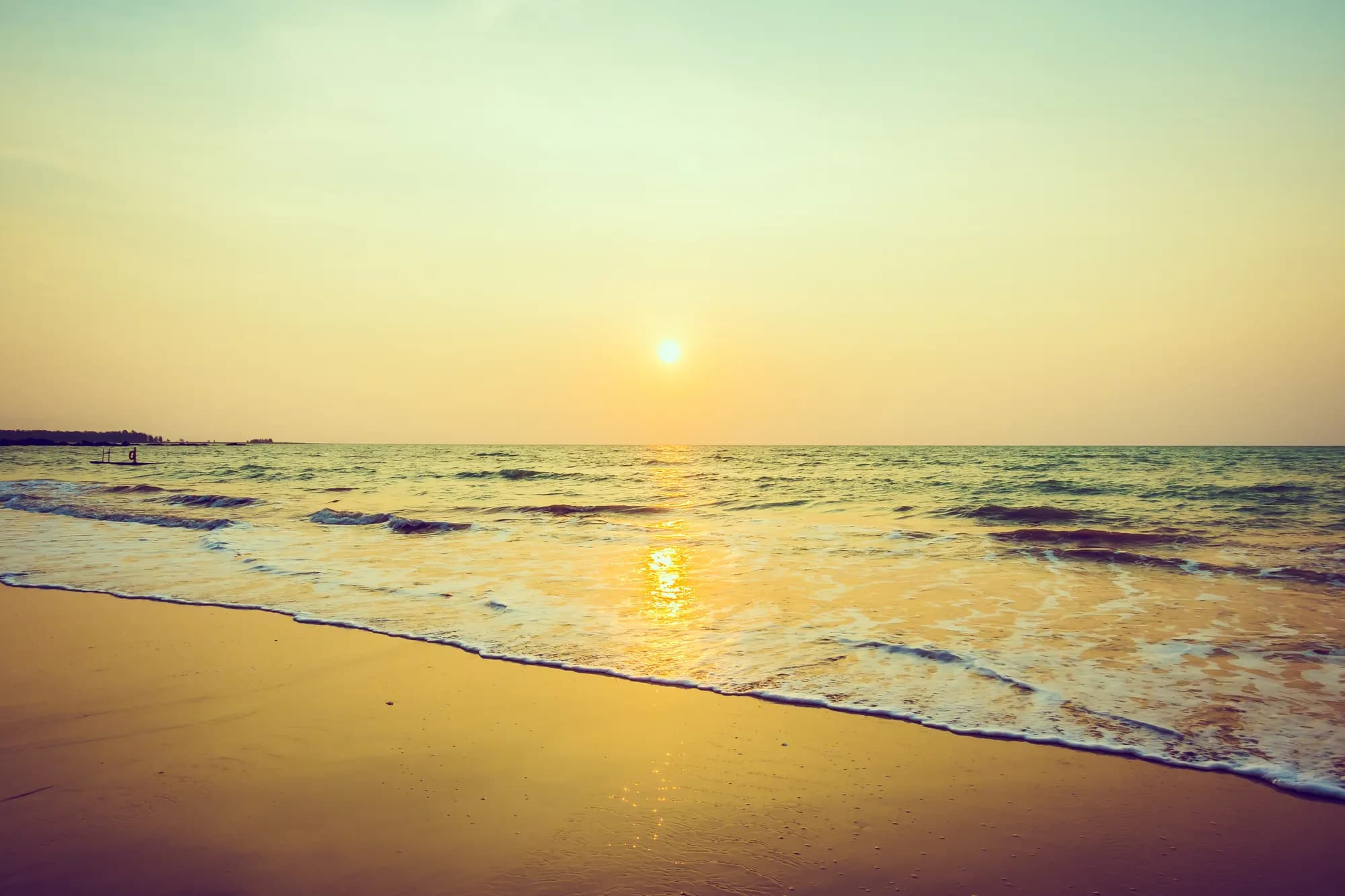 Visakhapatnam coastline at sunset